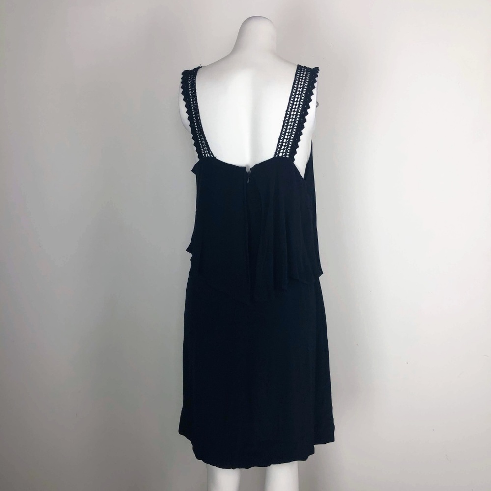 Maeve Tisana Navy Blue Crochet Strap Dress Tiered - Picture 7 of 7